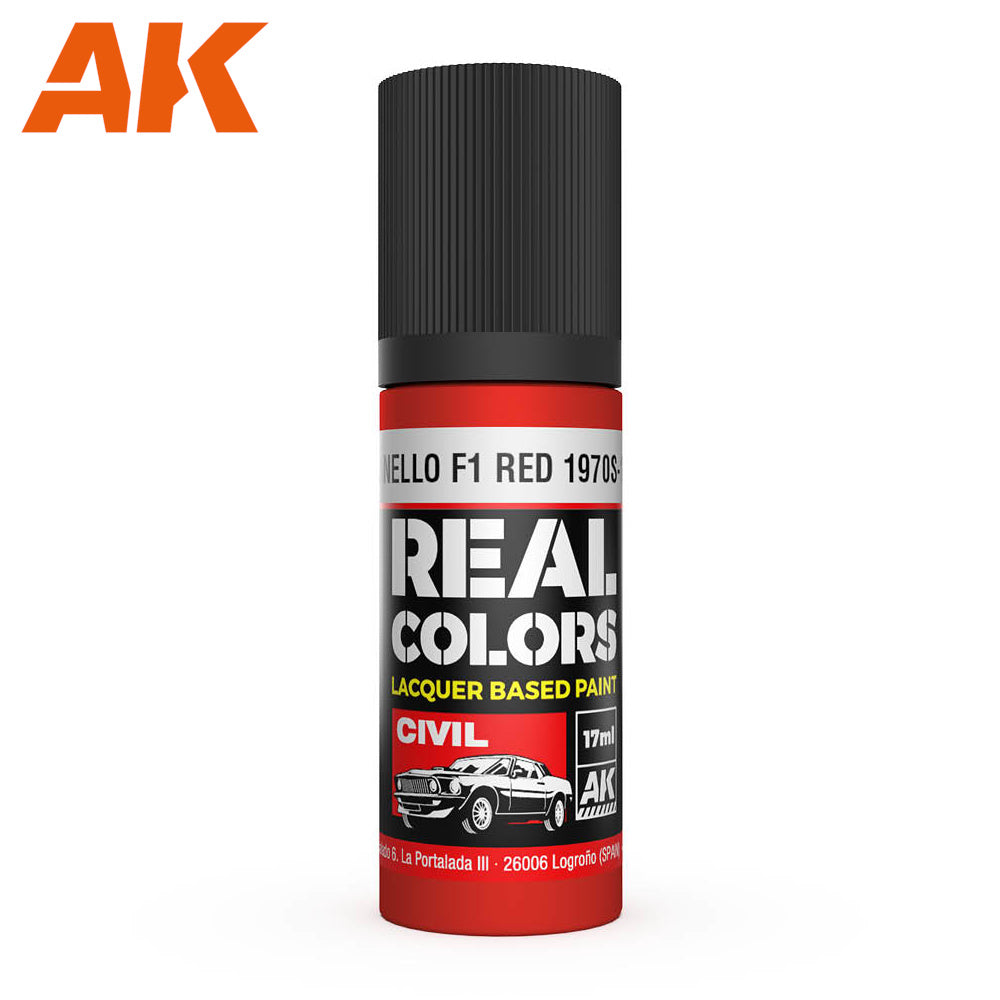 AK Interactive - Real Colours -Maranello F1 Red 1970S-1980S 17 ml