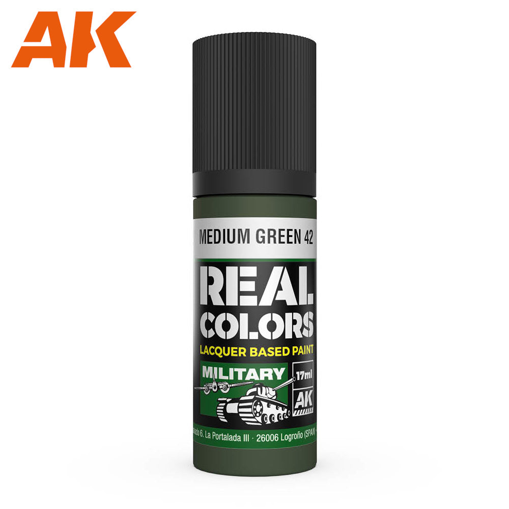 AK Interactive - Real Colours -Medium Green 42 17 ml