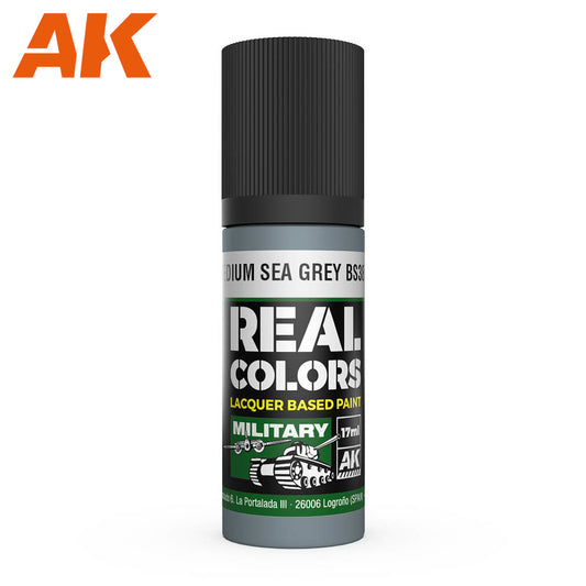 AK Interactive - Real Colours -Raf Medium Sea Grey Bs381C/637 17 ml