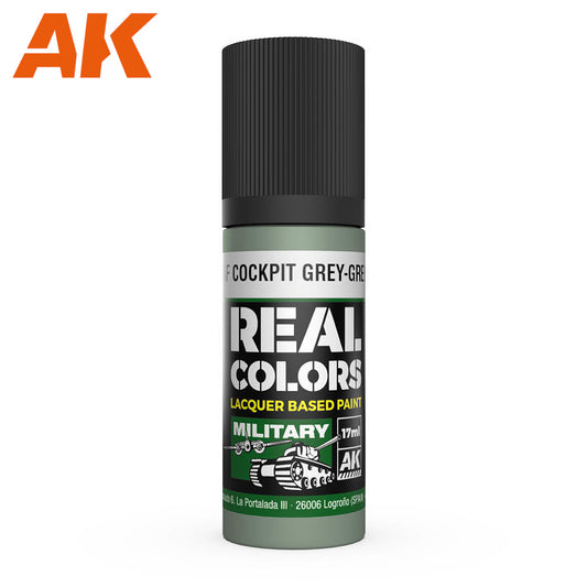 AK Interactive - Real Colours -Raf Cockpit Grey-Green 17 ml