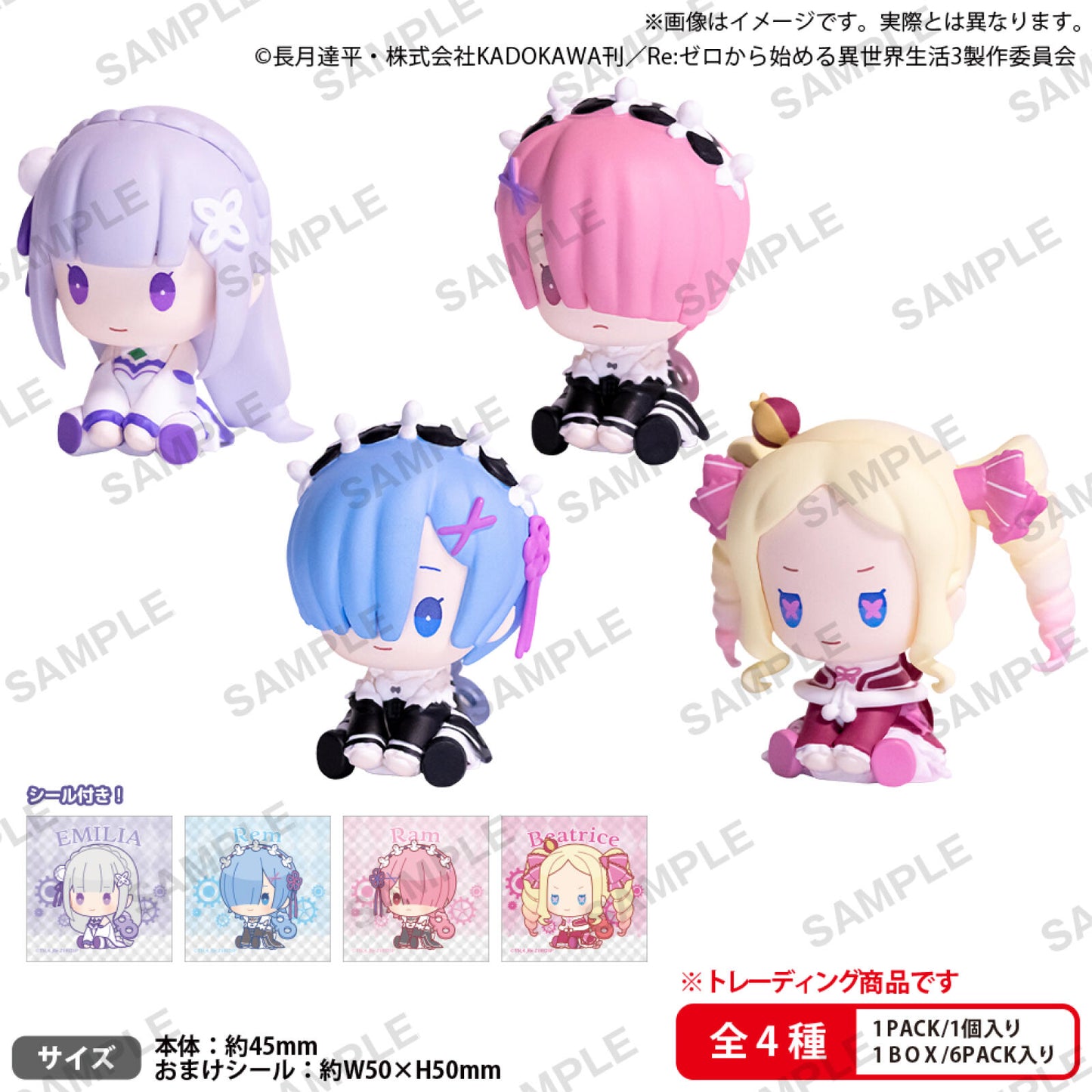 Re:ZERO Starting Life in Another World Petatto Clockwork Mascot Box Version (6 in the Assortment)