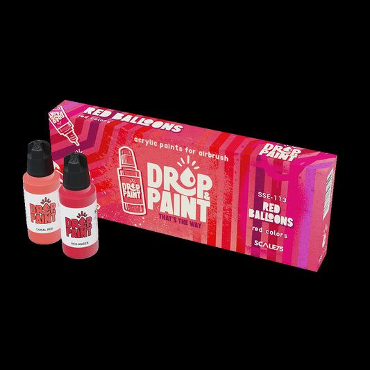 Scale 75 - Drop and Paints - Red Balloons Paint Set