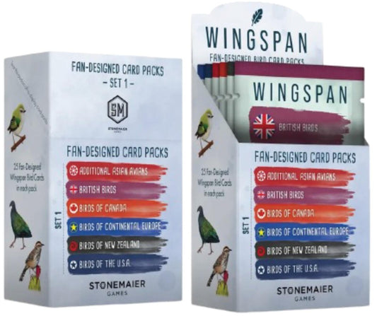 Retailer Display Box for Wingspan Fan-Designed Packs (Set 1)