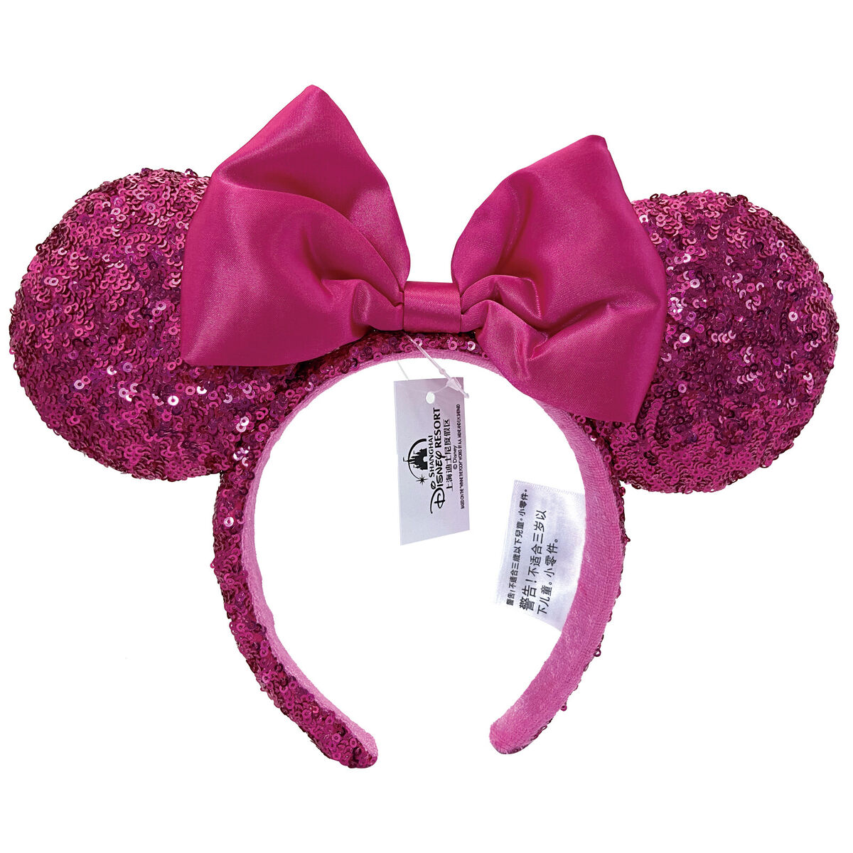 Loungefly Orchard Pink Sequin Minnie Mouse Ears Headband