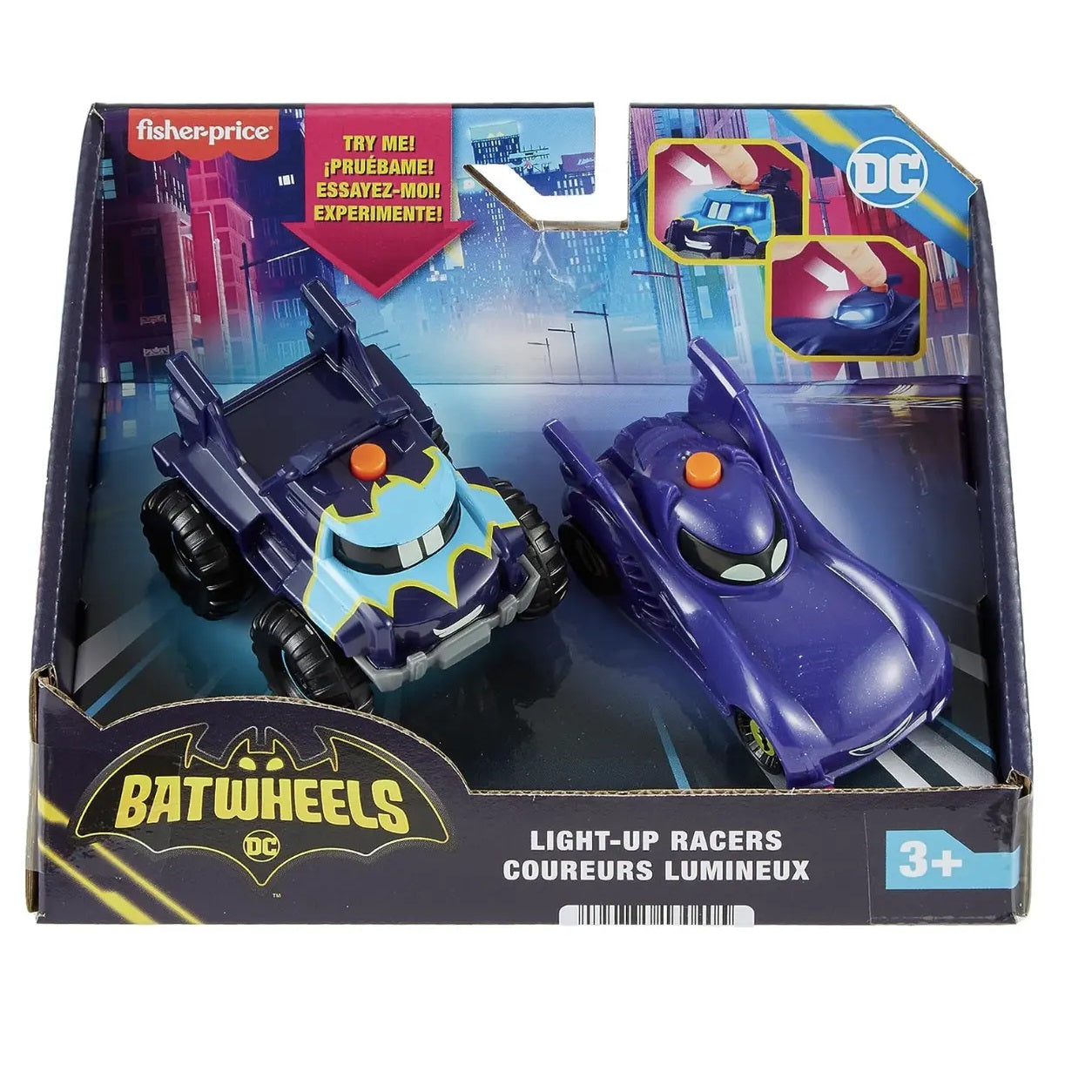 Batwheels - 1:55 Light-Up Vehicle 2 Pack - Bam & Buff