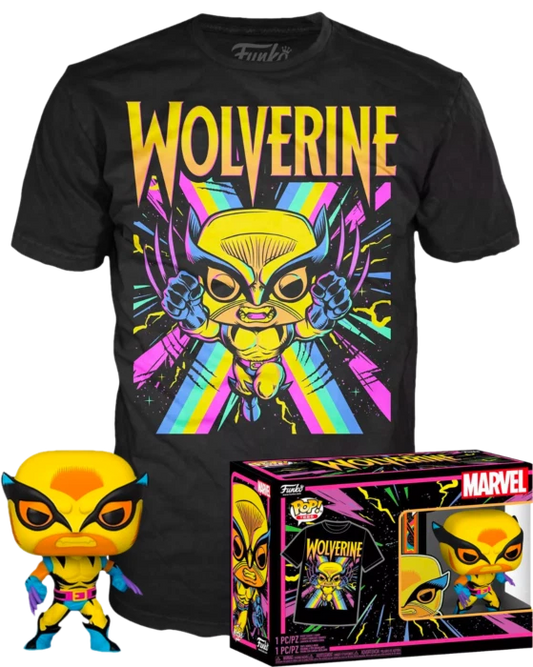 Marvel - Wolverine Blacklight Pop! Vinyl Figure & T-Shirt Box Set