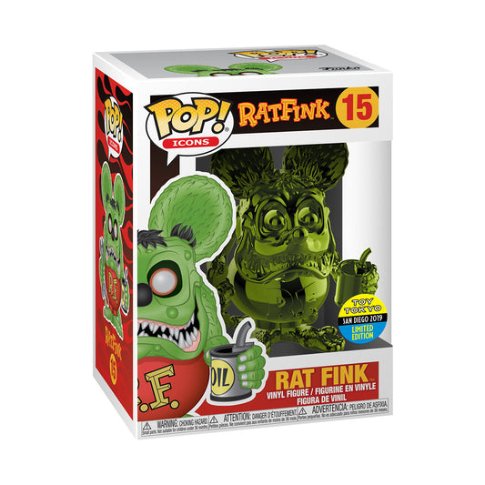 Rat Fink - Rat Fink Green Chrome 2019 Toy Tokyo Exclusive Pop! Vinyl #15