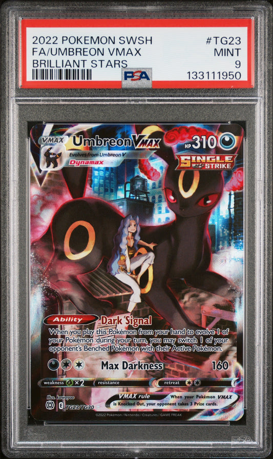 2022 Pokemon Sword & Shield Brilliant Stars Tg23 Fa/Umbreon Vmax Brilliant Stars - PSA 9