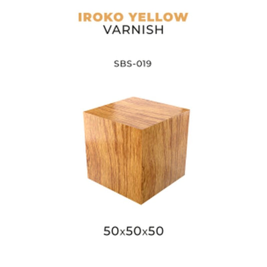 Scale 75 - Bases - Iroko Yellow Varnish-50X50X50