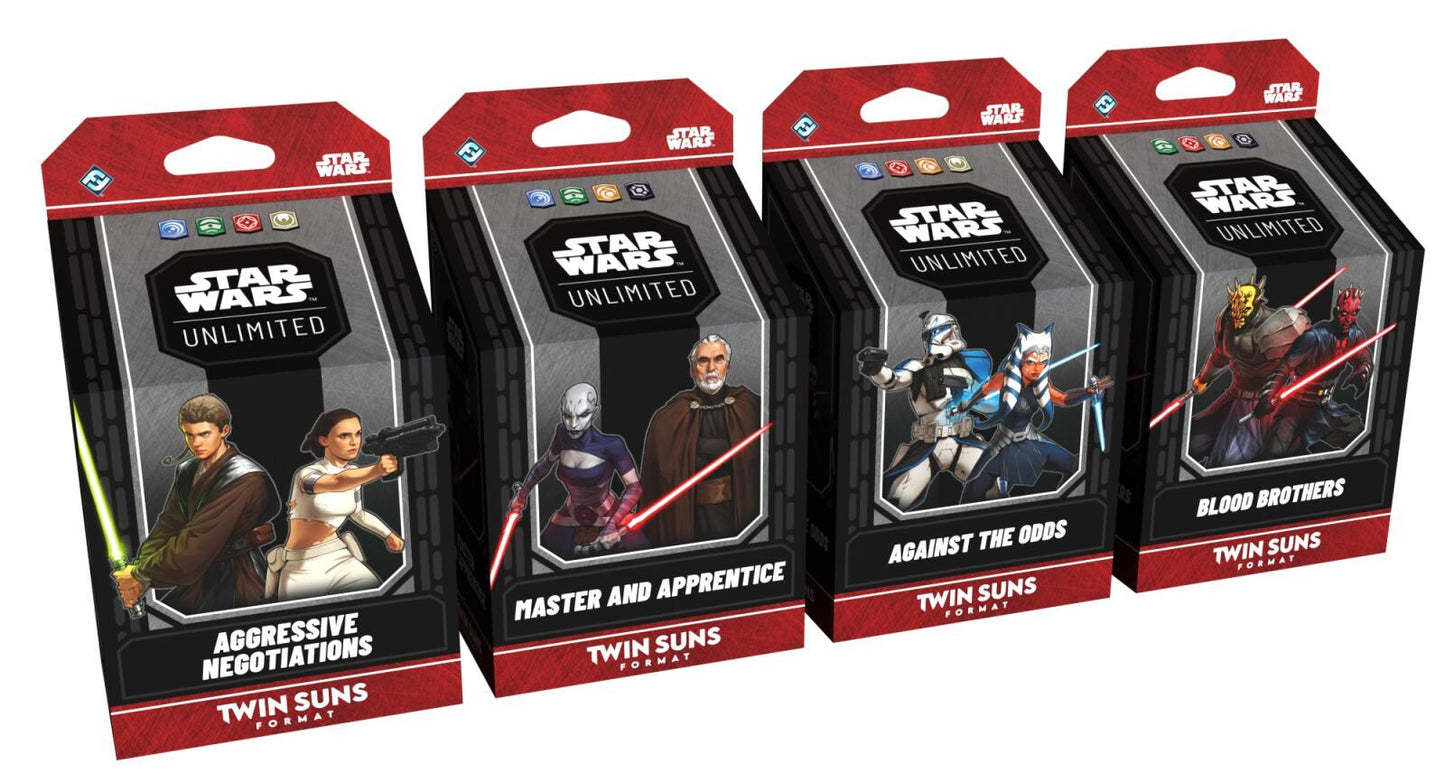 Star Wars Unlimited - Twin Suns Deck Display (4 Decks Per Display)