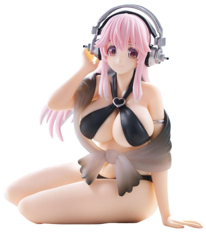 Super Sonico Noodle Stopper Figure Swimsuit Black Color Version