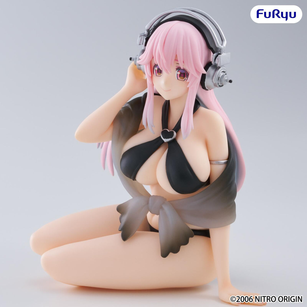 Super Sonico Noodle Stopper Figure Swimsuit Black Color Version