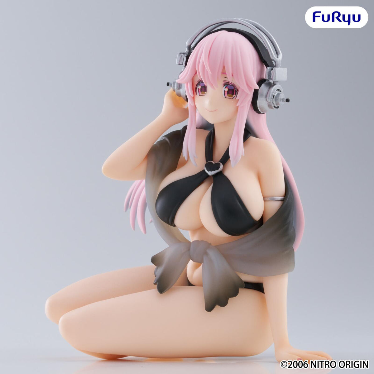 Super Sonico Noodle Stopper Figure Swimsuit Black Color Version