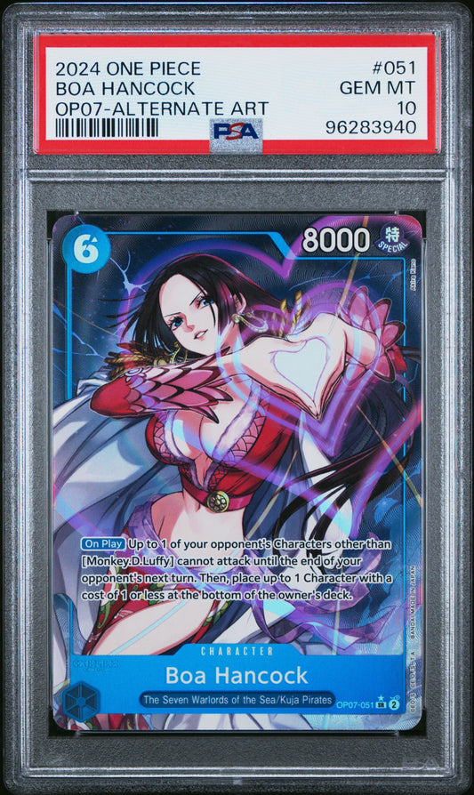 2024 One Piece Op07-500 Years In The Future 051 Boa Hancock Alternate Art - PSA 10