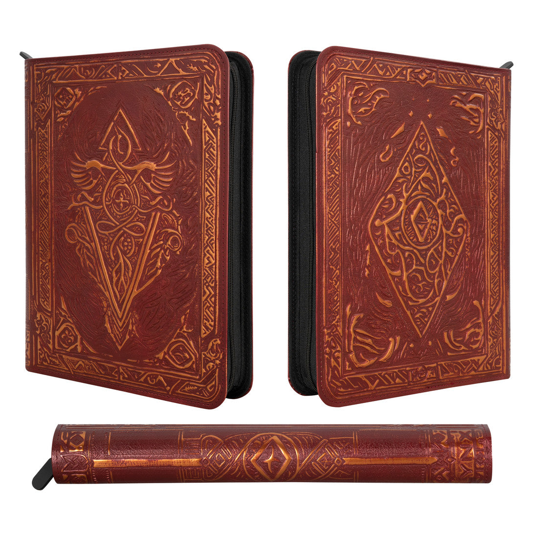 TCG Faux-Leather Trading Card Binder - Red