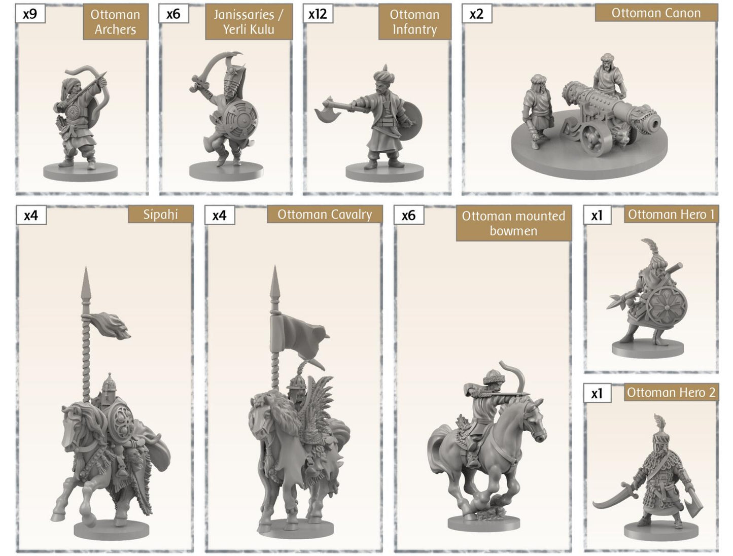Time of Legends Joan of Arc Ottoman Army Expansion. Extra Miniatures