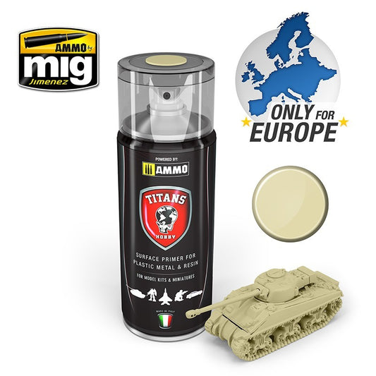 Ammo by MIG - Titans Hobby - Aerosol Spray - Bone White Matt Primer 400ml