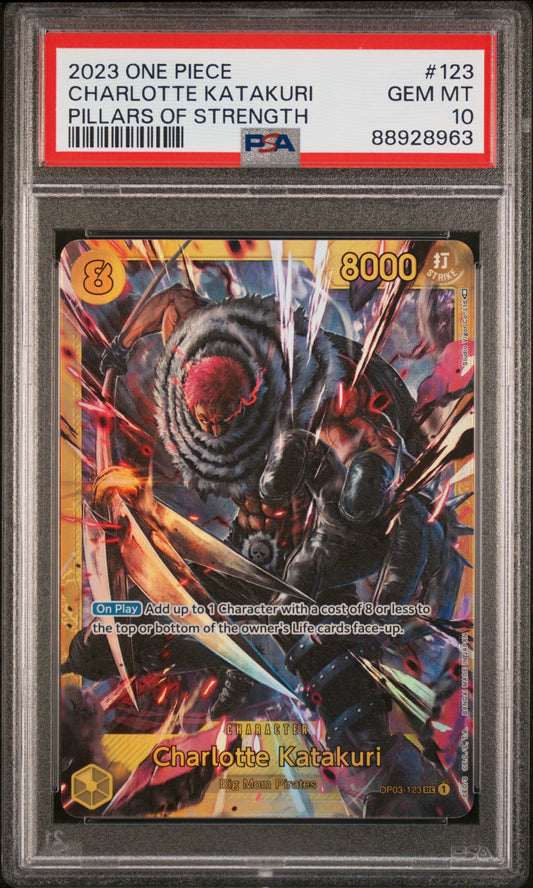 2023 One Piece Op03-Pillars Of Strength 123 Charlotte Katakuri - PSA 10