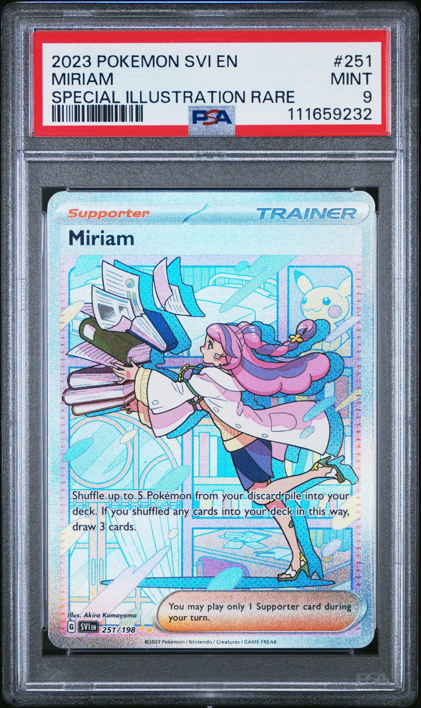 2023 Pokemon Svi En-Scarlet & Violet 251 Miriam Special Illustration Rare - PSA 9