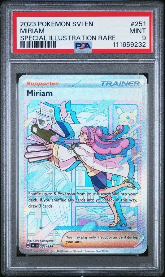 2023 Pokemon Svi En-Scarlet & Violet 251 Miriam Special Illustration Rare - PSA 9
