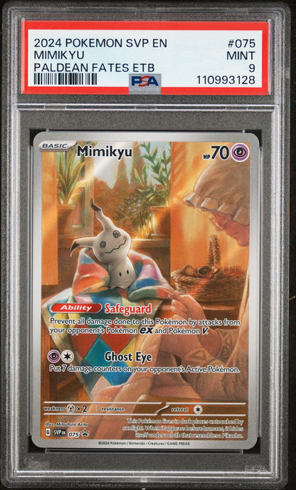 2024 Pokemon Svp En-Sv - Mimikyu - Black Star Promo - 075 - Paldean Fates Etb - PSA 9