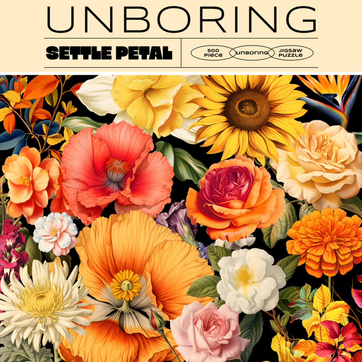 Unboring Settle Petal 500 pc Wonky Cut Puzzle
