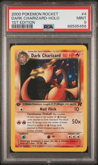 2000 Pokemon Rocket 4 Dark Charizard-Holo 1St Edition - PSA 9