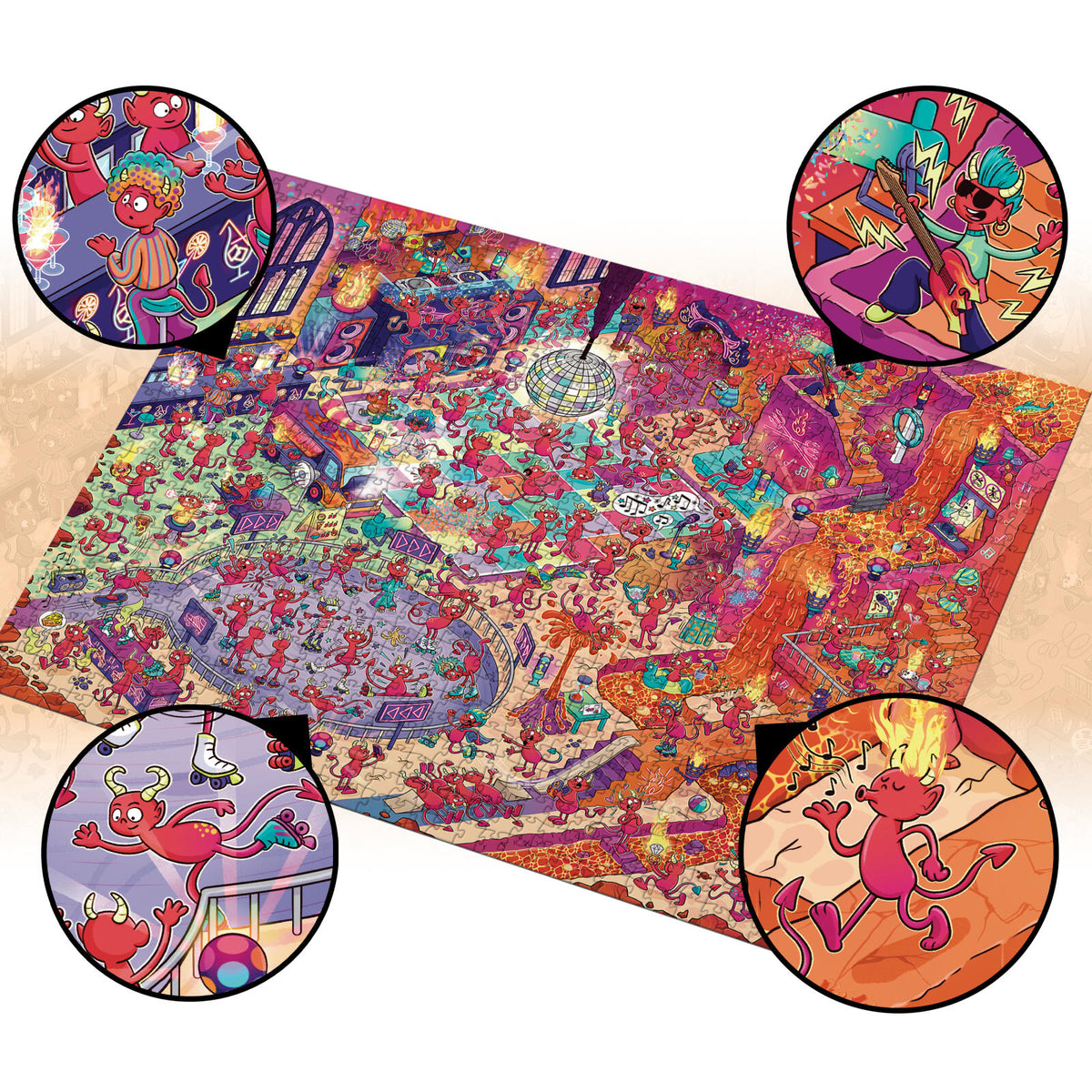 Vizzles Disco Inferno 1000pc Jigsaw Puzzle