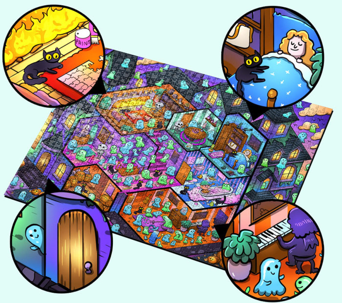 Vizzles Haunted House 1000pc Jigsaw Puzzle