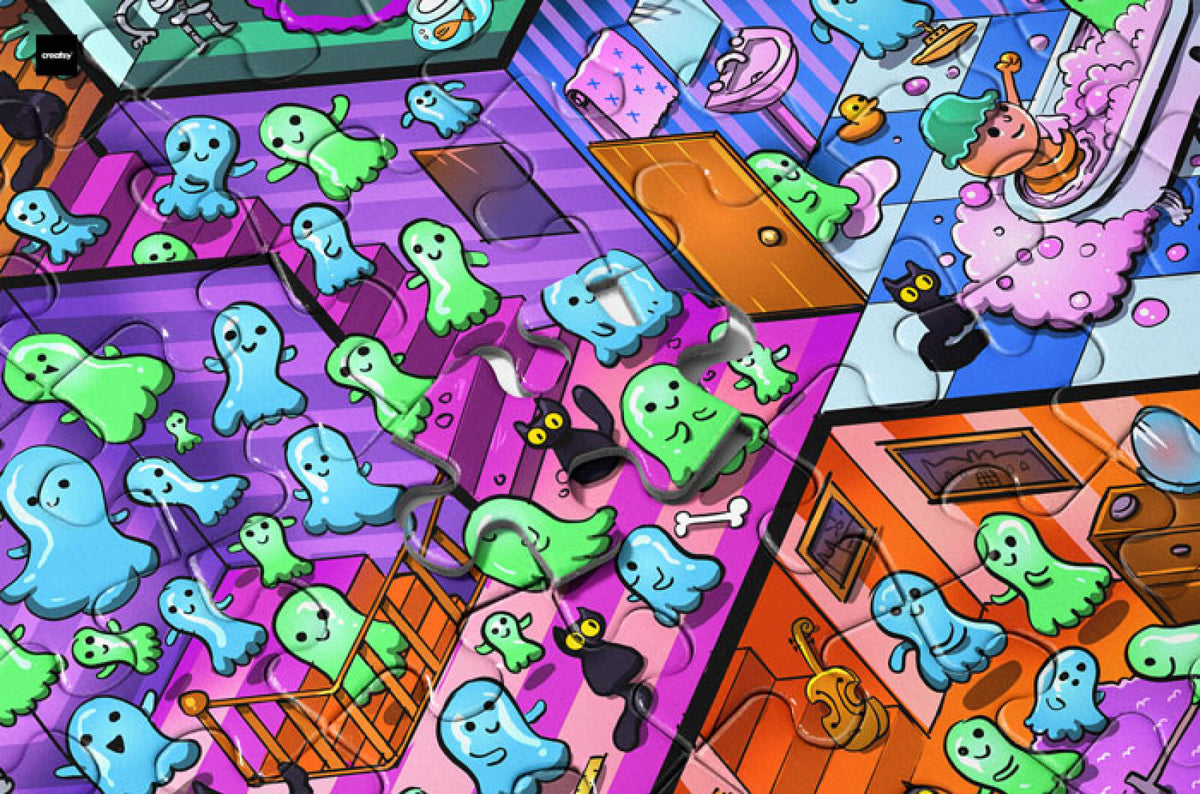 Vizzles Haunted House 1000pc Jigsaw Puzzle