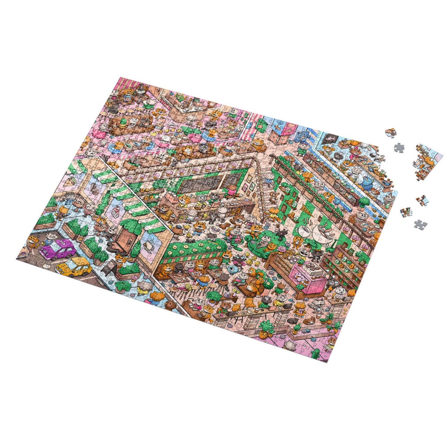 Vizzles Kitty Cafe 1000pc Jigsaw Puzzle
