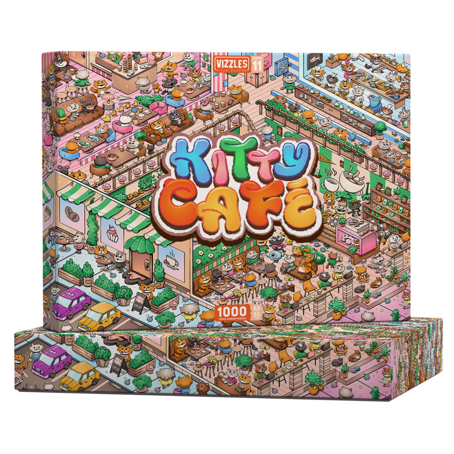 Vizzles Kitty Cafe 1000pc Jigsaw Puzzle
