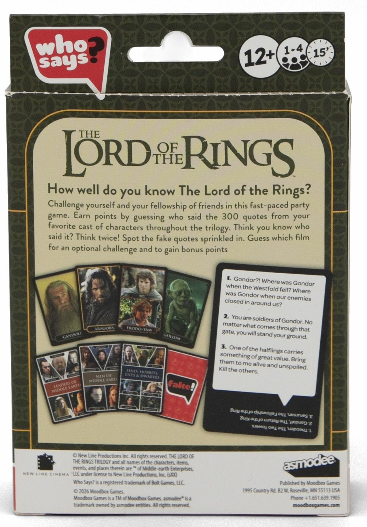 Who Says? The Lord of the Rings