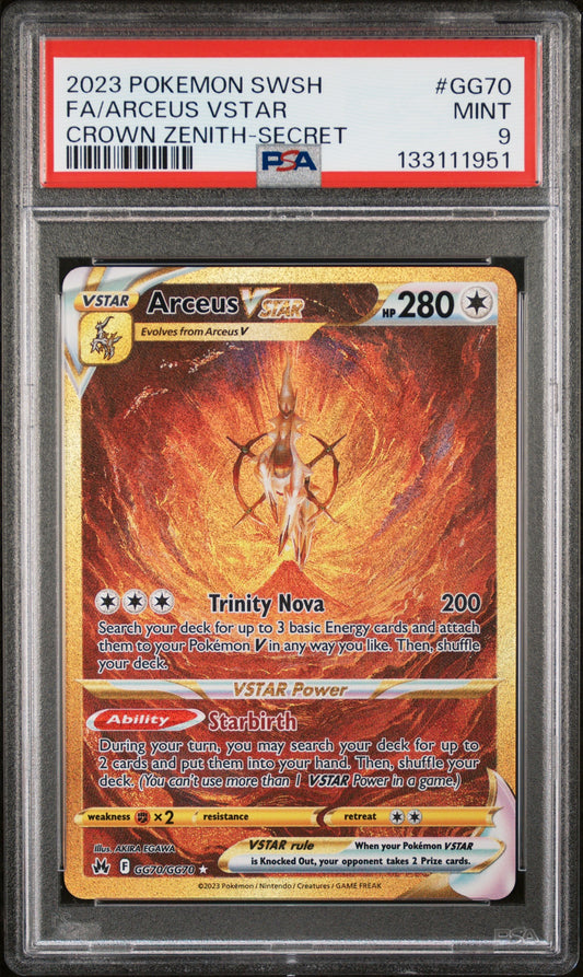 2023 Pokemon Sword And Shield Crown Zenith Gg70 Fa/Arceus Vstar Crown Zenith-Secret - PSA 9