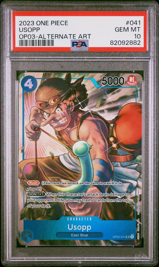 2023 One Piece Op03-Pillars Of Strength 041 Usopp Alternate Art - PSA 10