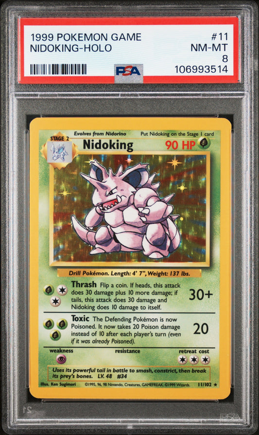 1999 Pokemon Game 11 Nidoking Holo