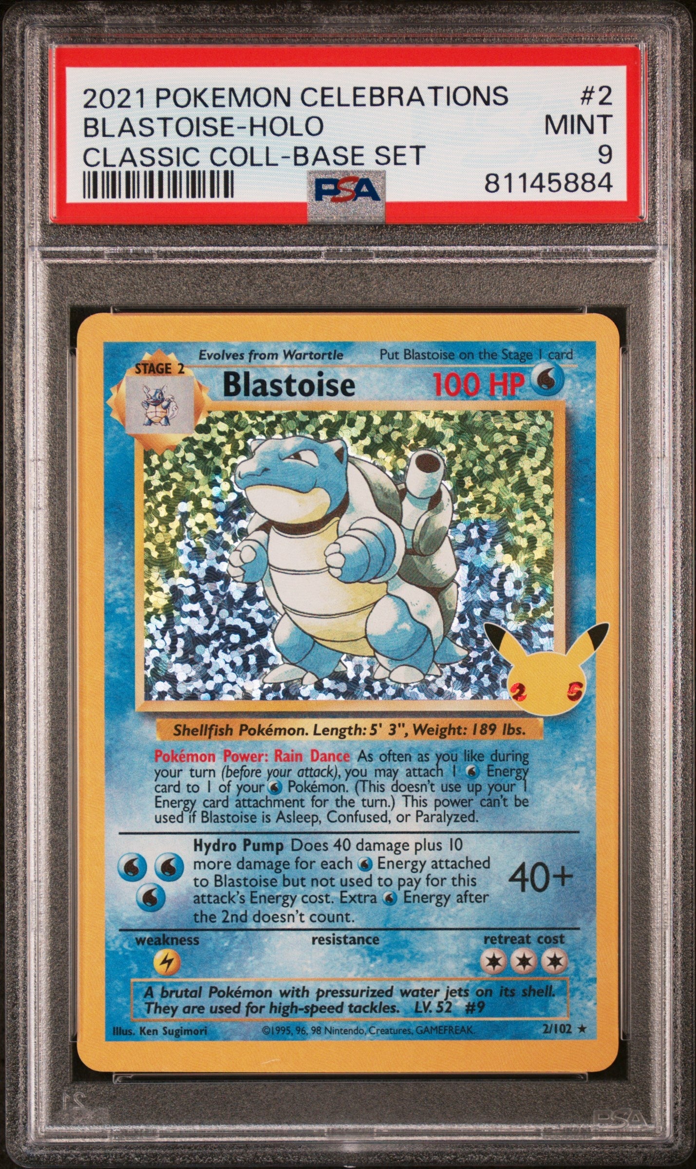 2021 Pokemon Celebrations Classic Collection 2 Classic Coll-Base Set Blastoise Holo #2