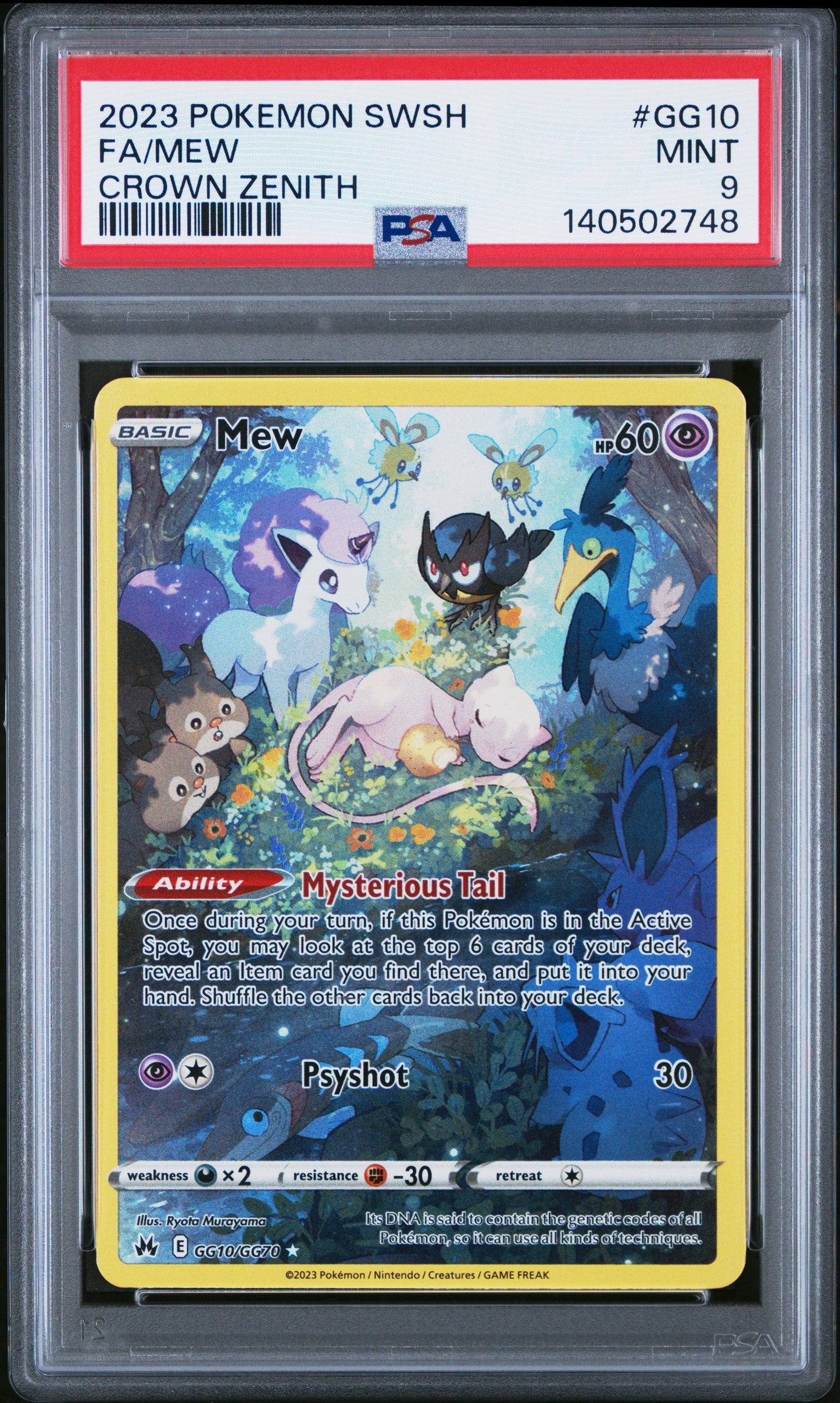 2023 Pokemon Sword And Shield Crown Zenith Gg10 Fa/Mew Crown Zenith - PSA 9