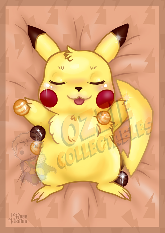 Pokémon - Sleepy Pikachu - Rose Demon Art Print Poster