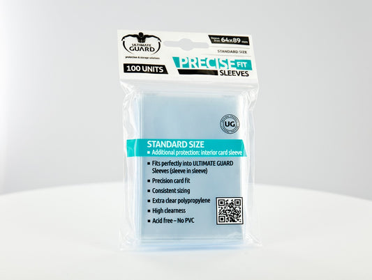 Ultimate Guard Precise-Fit Sleeves Standard Size Transparent (100) - Ozzie Collectables