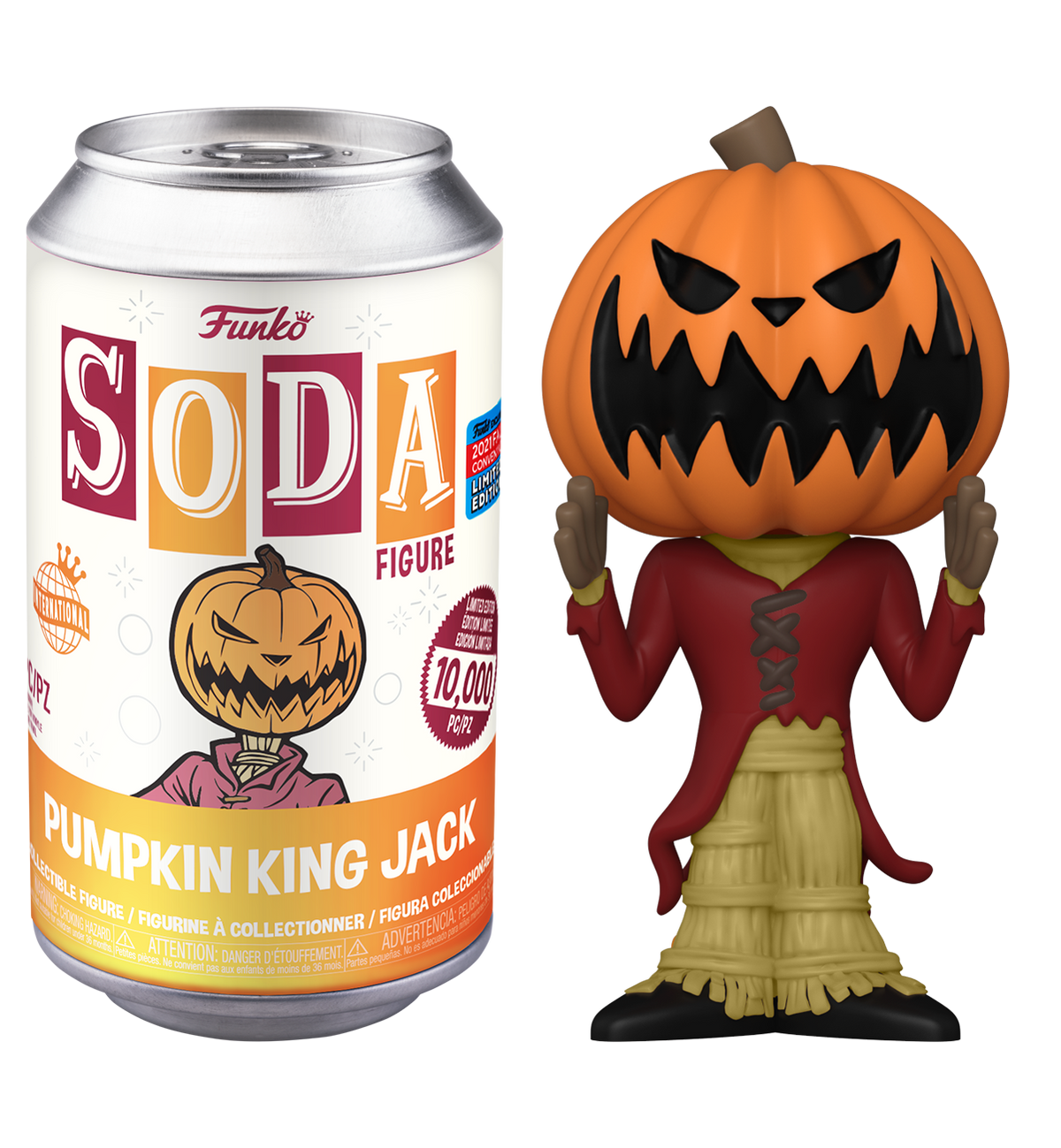Disney The Nightmare Before Christmas - Jack Skellington Pumpkin King NYCC 2021 Fall Convention Exclusive Vinyl Soda
