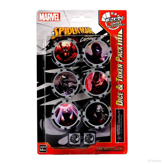 Marvel HeroClix Spider-Man and Venom Absolute Carnage Dice & Token
