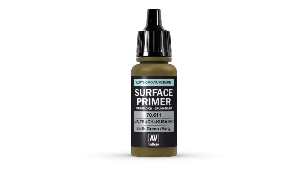 Vallejo Surface Primer IJA-Tsuchi-Kusa-IRO Earth Green (early) 17 ml - Ozzie Collectables