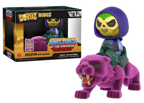 Skeletor with Panthor Flocked Dorbz Ridez - Masters of the Universe 2017 San Diego Summer Convention Exclusive - Ozzie Collectables