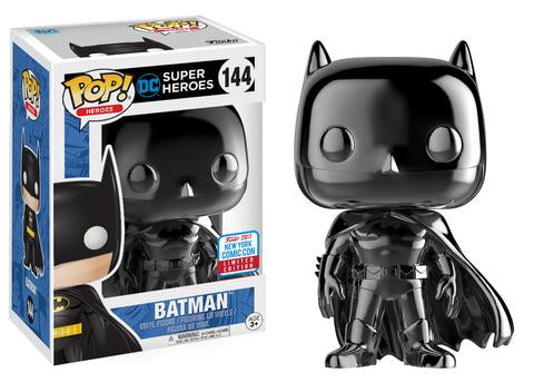 Batman - Black Chrome Batman Pop! Vinyl New York 2017 US Exclusive - Ozzie Collectables