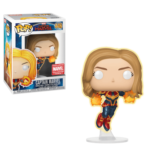 Captain Marvel - Captain Marvel (Glow in the Dark/Flying) Pop! Vinyl #446