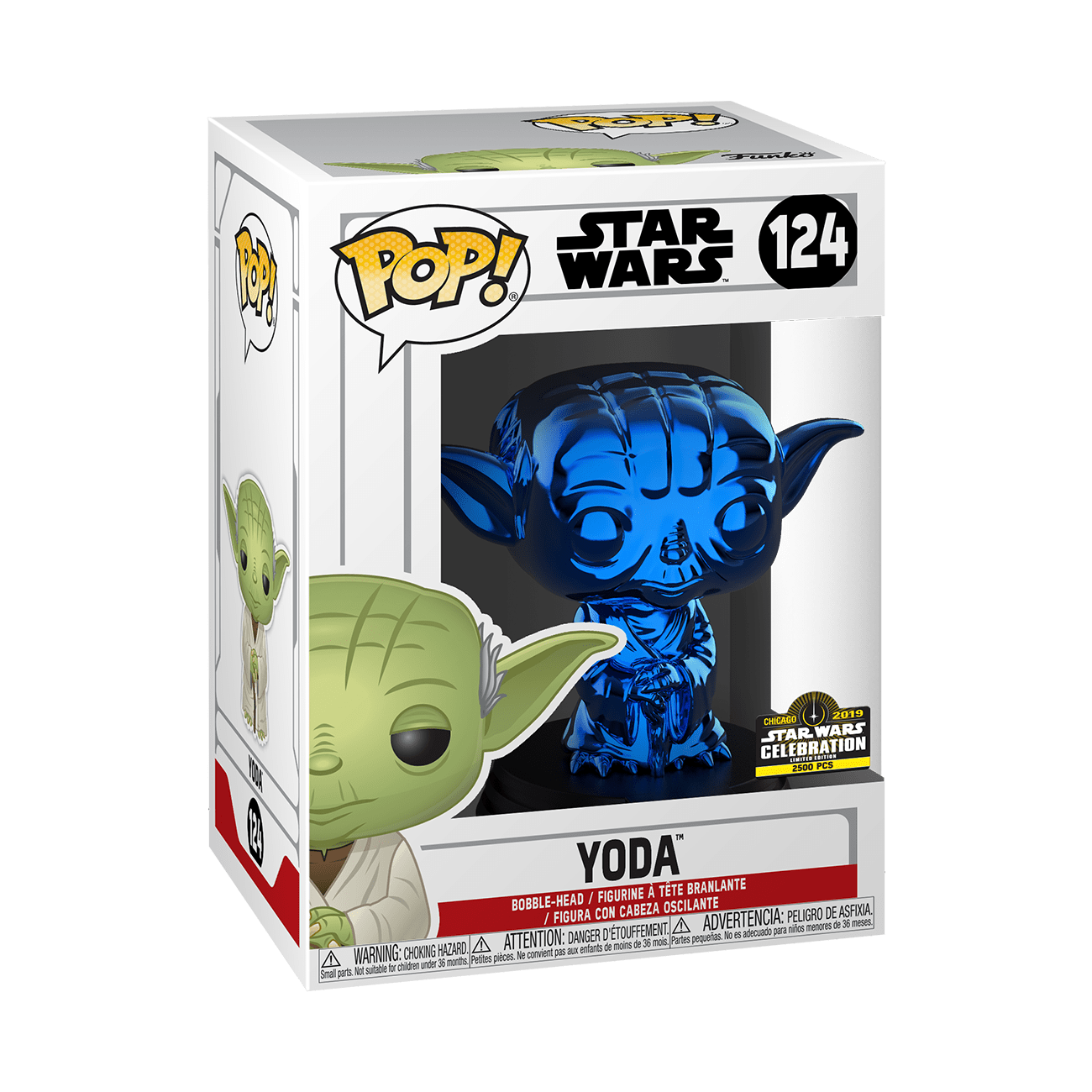 Star Wars -  Yoda (Blue Chrome) Chicago 2019 Star Wars Celebration LE 2500 Pcs