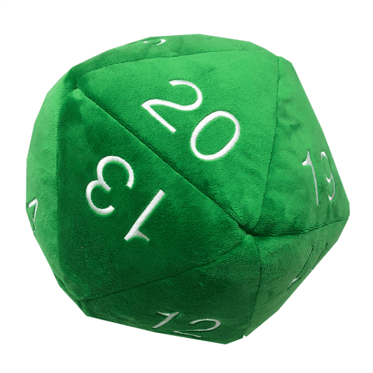 ULTRA PRO GAMING ACCESSORIES - Jumbo D20 Plush Dice - Green - Ozzie Collectables