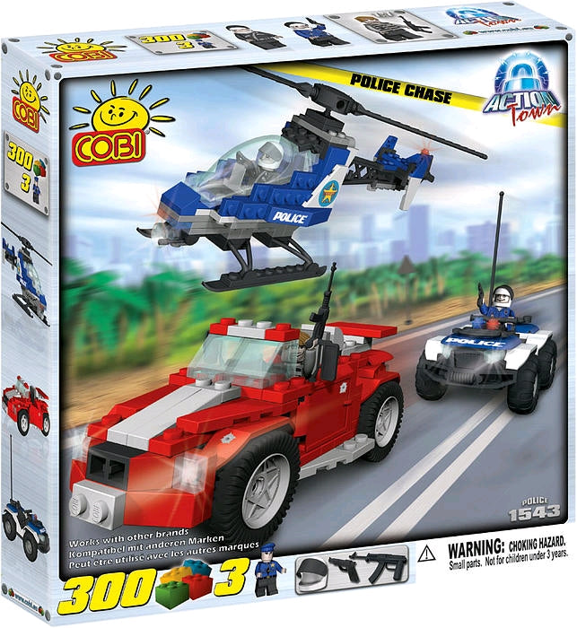 Action Town - 300 Piece Police Chase Construction Set - Ozzie Collectables