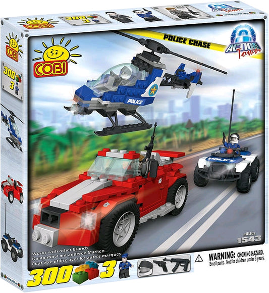 Action Town - 300 Piece Police Chase Construction Set - Ozzie Collectables